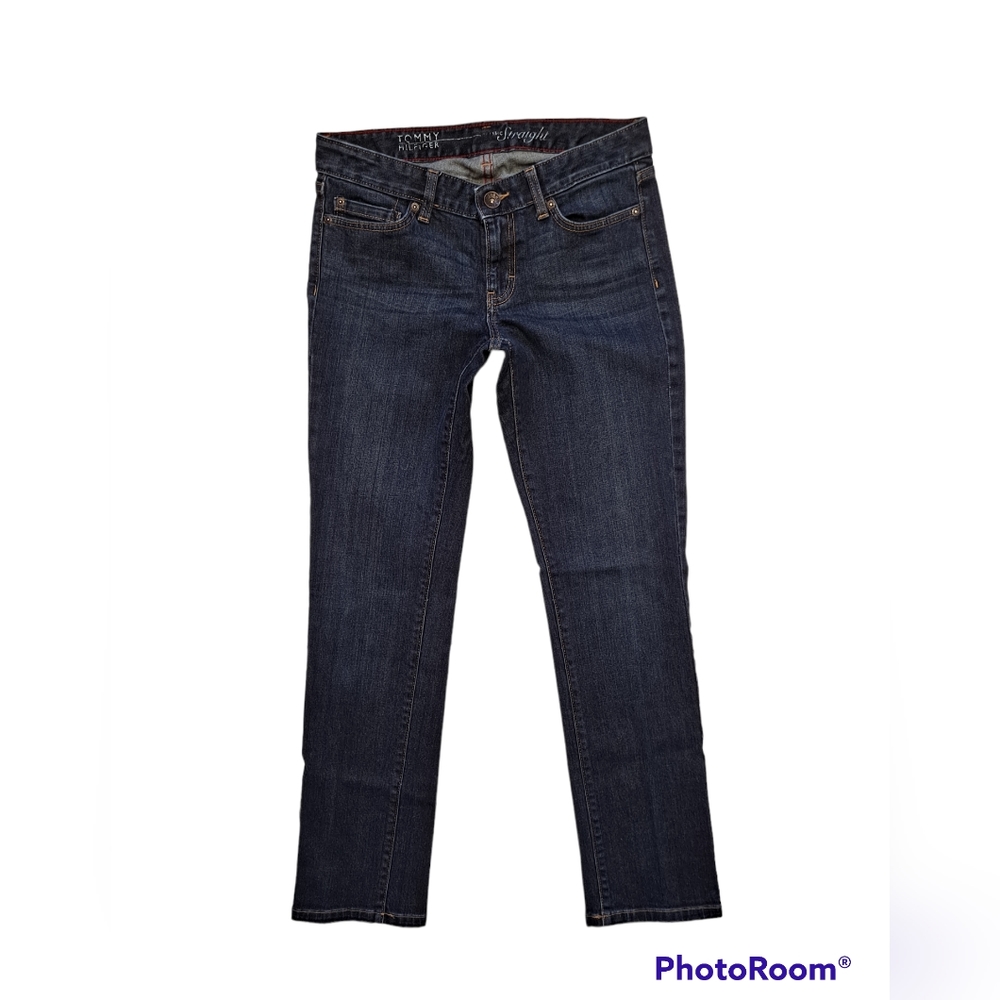 Tommy Hilfiger Classic Straight Medium Wash Blue Jeans, 2 short
